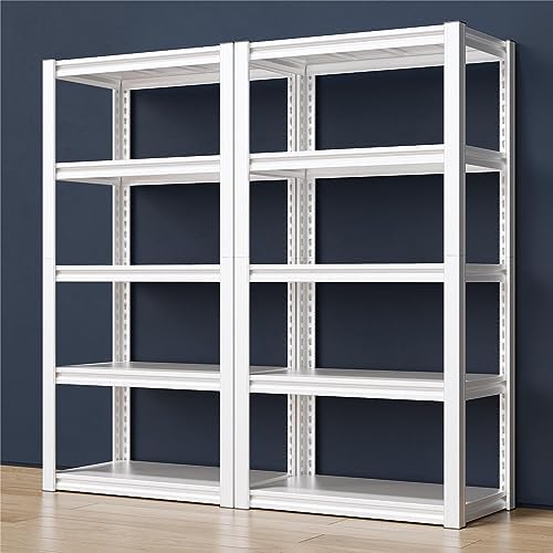2-pack garage shelving, 2000 lbs, 72" tall, white