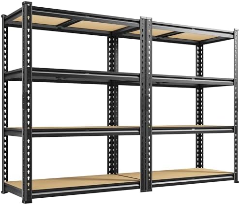 2-pack garage shelving, 3100 lbs, black