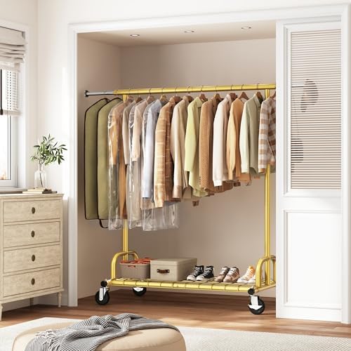 Clothes rack, 530 lbs, gold