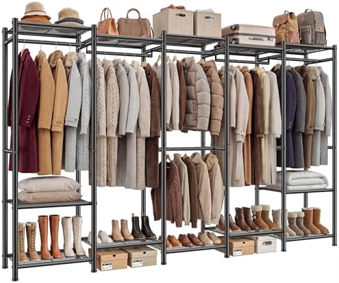 Freestanding closet system, 1200 lbs, black