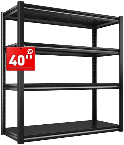 Garage shelving, 1600 lbs, 56" tall, black