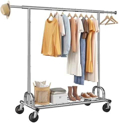 Rolling clothes rack, 484 lbs