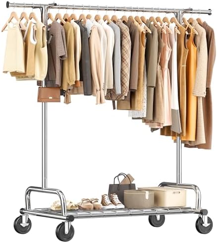 Rolling clothes rack, 485 lbs
