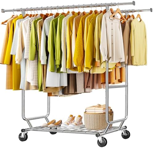 Rolling clothes rack, 620 lbs